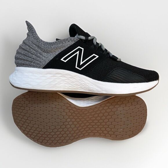 New Balance Womens 6 Fresh Foam Roav Tee Shirt Running Shoes Black/Gray WROAVTK - Picture 6 of 9